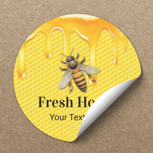 Adesivo Abelhas frescas e apicultores apiários de mel