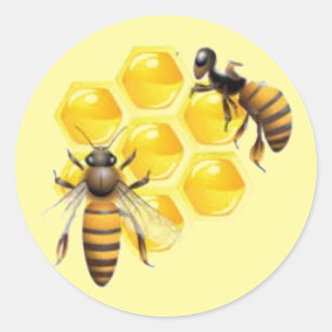 Adesivo Abelhas sobre selas de envelopes de Honeycomb