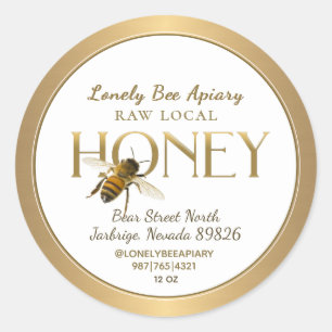 Adesivo Abelhas voadoras Raw Raw Local Mel White
