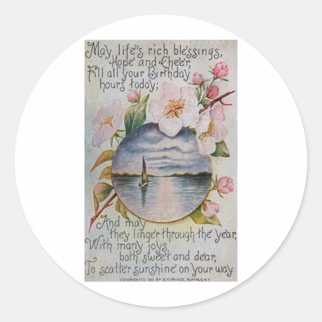 Adesivo Abençoações de Aniversário (Frente)