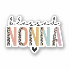 Adesivo Abençoada Não-Leopardo Imprima Não-Presente Avó