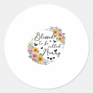 Adesivo Abençoada Seja Chamada Mamãe De Mamãe De Girassol 