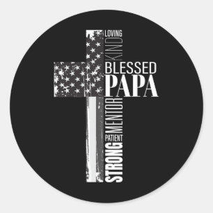 Adesivo Abençoado Papa Bandeira Americana Gordura Religios
