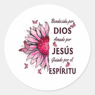 Adesivo Abençoado por Deus Amado por Jesus