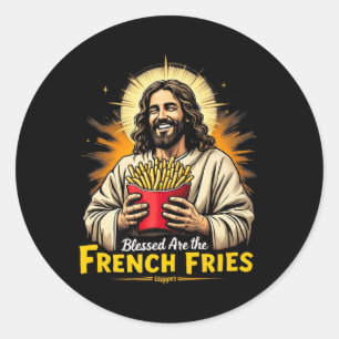 Adesivo Abençoados São As Fries Francesas Jesus Engraçado