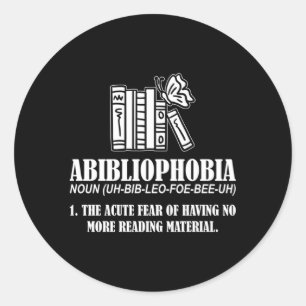 Adesivo Abibliofobia - Leitor Avid Ou Bookworm