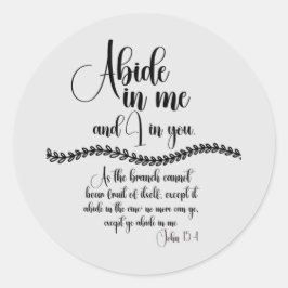 Adesivo Abide in Me KJV Bíblia Verse