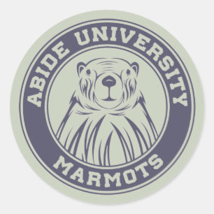 Adesivo Abide University Marmots Classic Round Sticker