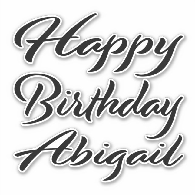 Adesivo Abigail Name Vorname black Sticker Geburtstag (Frente)
