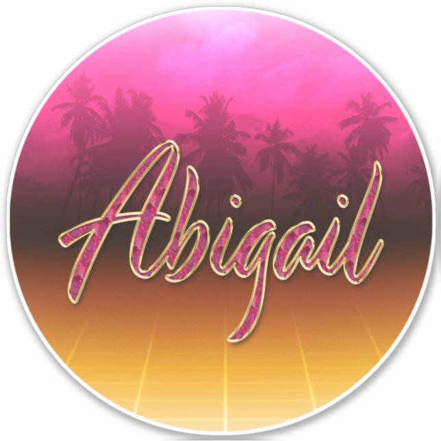 Adesivo Abigail Vorname Name golden pink Aufkleber Sticker (Frente)