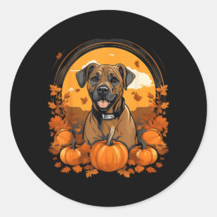 Adesivo Abóbora Black Mouth Cur Cão Halloween Dia de Ação