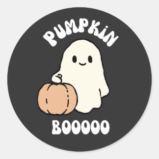 Adesivo Abóbora Boo Halloween Fantasma Fofo Assustador Out
