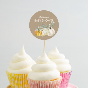 Adesivo Abóbora branca de cor laranja esbranquiçada cupcak