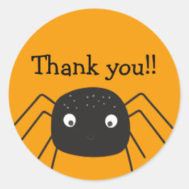 Adesivo Abóbora-de-aranha branca laranja Obrigado