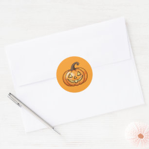 Adesivo Abóbora de desenho animado laranja Halloween