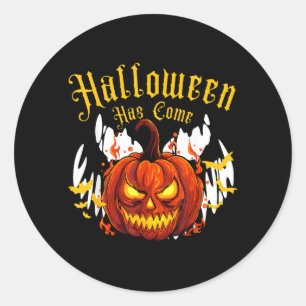 Adesivo Abóbora de Halloween Assustadora