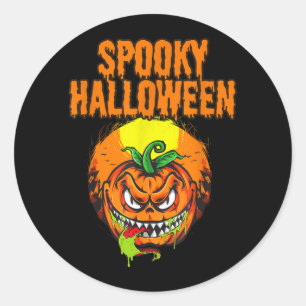 Adesivo Abóbora de Halloween Assustadora