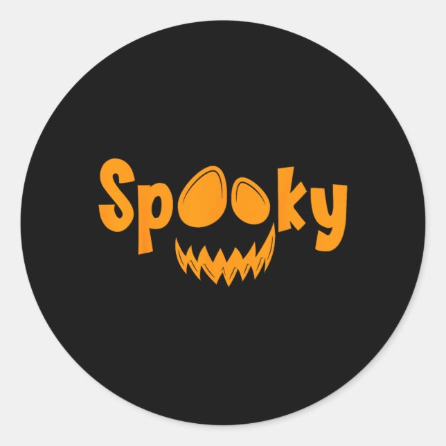 Adesivo Abóbora de Halloween Assustadora Abóbora Assustado (Frente)