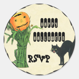 Adesivo ABÓBORA DE HALLOWEEN Cabeça de Espiga de Milho e G