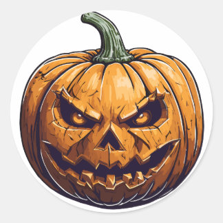 Adesivo Abóbora de Halloween com olhos iluminados