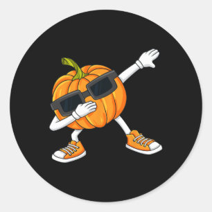 Adesivo Abóbora de Halloween Dabbing Dia de Ação de Graças