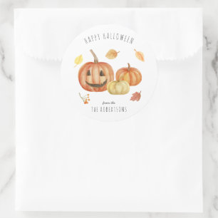 Adesivo Abóbora de Halloween Feliz Tratamento de Hallowe
