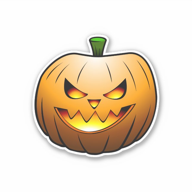 Adesivo Abóbora de Halloween Jack O'lantern (Frente)