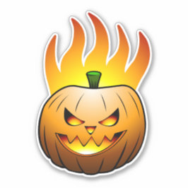 Adesivo Abóbora de Halloween Jack O'lantern