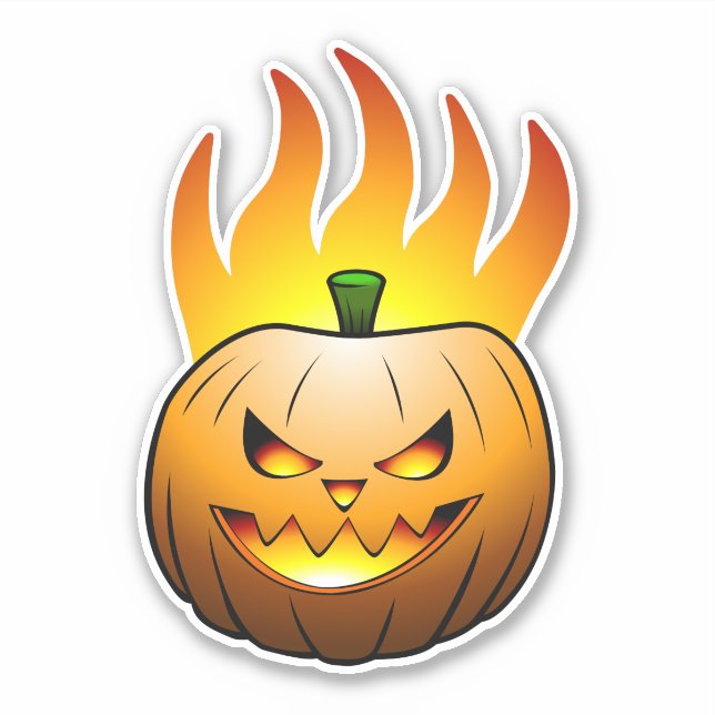 Adesivo Abóbora de Halloween Jack O'lantern (Frente)