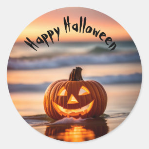 Adesivo Abóbora de Halloween na Ocean Beach
