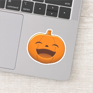 Adesivo Abóbora de Halloween Risonha