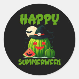 Adesivo Abóbora de melancia de verão feliz Summerween