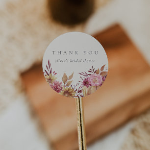 Adesivo Abóbora de outono e Chá de panela de flores silves