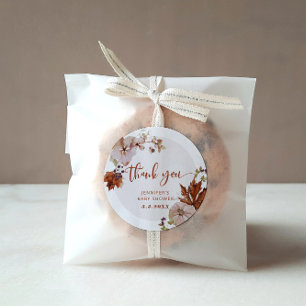 Adesivo Abóbora de outono rústica obrigado