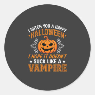 Adesivo Abóbora de Vampiro de Halloween Engraçado