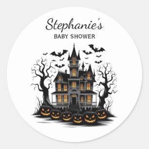 Adesivo Abóbora e chá de fraldas de Halloween