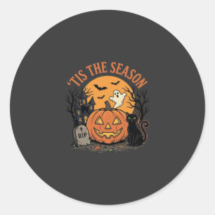 Adesivo Abóbora Engraçada Desenho de Piada de Halloween2 (