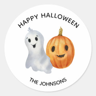 Adesivo Abóbora Fantasma Halloween Abóbora Fofa