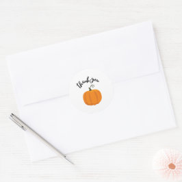 Adesivo Abóbora Laranja Agradeço palitos