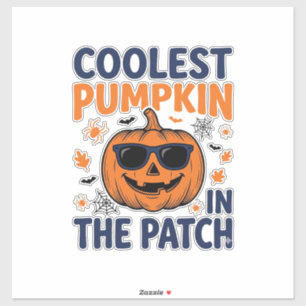 Adesivo Abóbora Mais Legal do Canto Camisa de Halloween_1