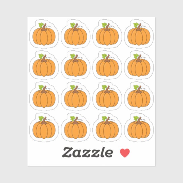 Adesivo Abóbora Outono de Outubro Halloween Decoração  (Folha)