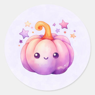 Adesivo Abóbora Pastel com Estrelas Vibe Sonhadora Fofa