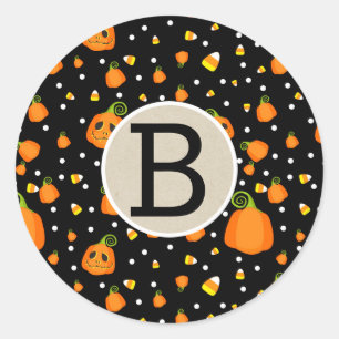 Adesivo Abóboras de Halloween Festa Caprichosa Kraft