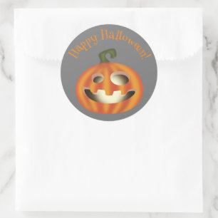 Adesivo Abobrinha de Halloween ou truque