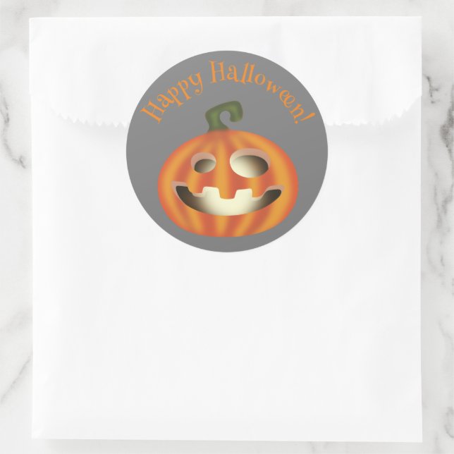 Adesivo Abobrinha de Halloween ou truque  (Bolsa)
