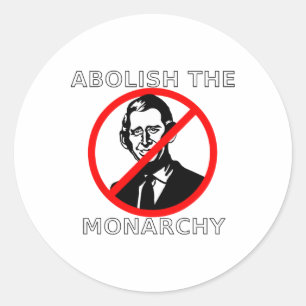 Adesivo Abolir a Monarquia - Rei Charles