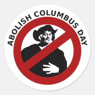 Adesivo Abolir Columbus Day Sticker