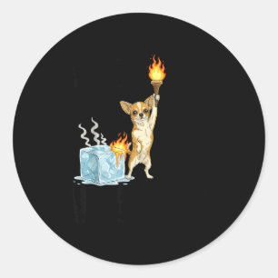 Adesivo Abolir gelo chihuahua cachorro meme engraçado fogo