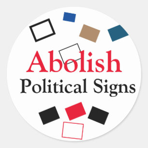Adesivo Abolir Sinais Políticos