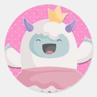 Adesivo Abominável Princesa de Neve Yeti para Celebrar Men